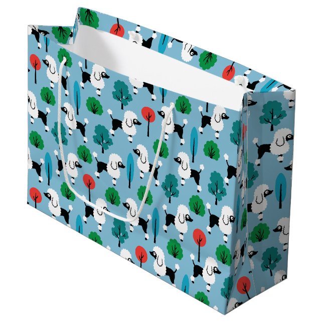 Bolsa De Regalo Grande El caniche en el parque (Angulo Anverso)
