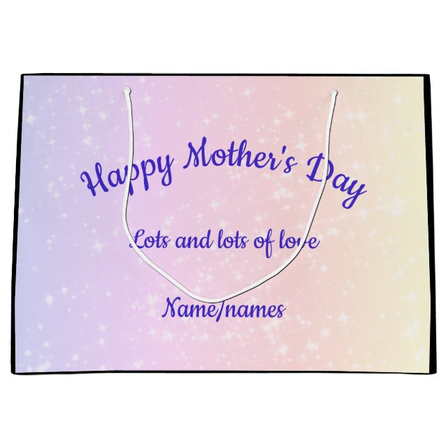 Bolsa De Regalo Grande El día de madre personalizado (Anverso)