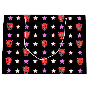Bolsa De Regalo Grande El diablo y las estrellas Guay Retro Satan