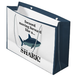 Bolsa De Regalo Grande El Enfoque Del Tiburón Avanza Como Un Tiburón