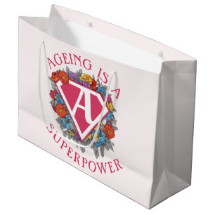 Bolsa De Regalo Grande El envejecimiento es un cumpleaños de superpotenci
