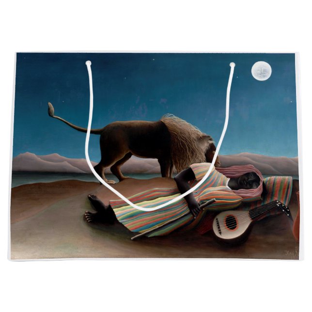 Bolsa De Regalo Grande El gitano durmiente, Henri Rousseau (Anverso)