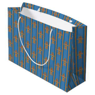 Bolsa De Regalo Grande El hombre divertido y divertido del pan de jengibr
