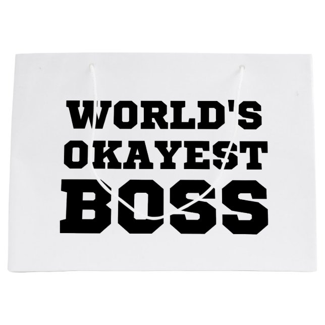 Bolsa De Regalo Grande El jefe más Okayés del mundo (Anverso)