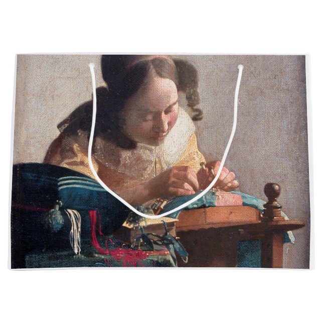 Bolsa De Regalo Grande El Lacemaker, Johannes Vermeer, 1669-1670 (Anverso)