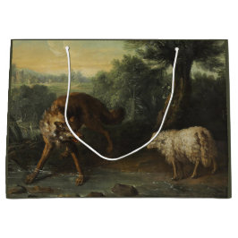 Bolsa De Regalo Grande El lobo y el cordero (por Jean-Baptiste Oudry)