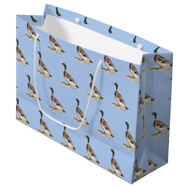 Bolsa De Regalo Grande El mallard o el pato salvaje (Anas platyrhynchos) (Angulo Anverso)