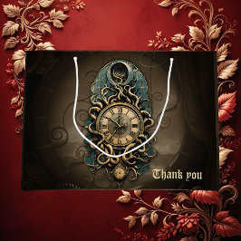 Bolsa De Regalo Grande El misterioso movimiento de steampunk.