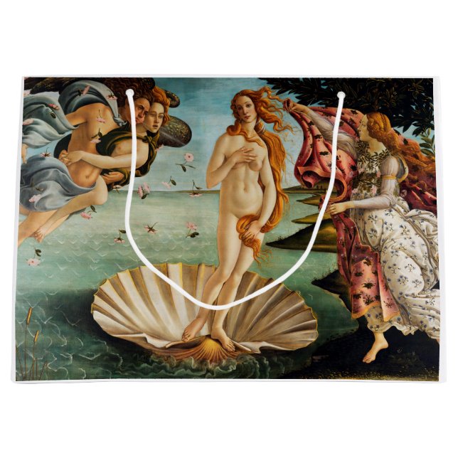 Bolsa De Regalo Grande El nacimiento de Venus, Sandro Botticelli, 1485 (Anverso)