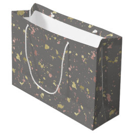 Bolsa De Regalo Grande El oro mate y el oro Rosa brillan en gris oscuro c
