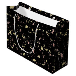 Bolsa De Regalo Grande El oro mate y el oro Rosa caen en negro