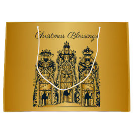 Bolsa De Regalo Grande El oro y la marina tres sabios