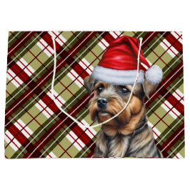 Bolsa De Regalo Grande El perro del territorio fronterizo ama vacaciones