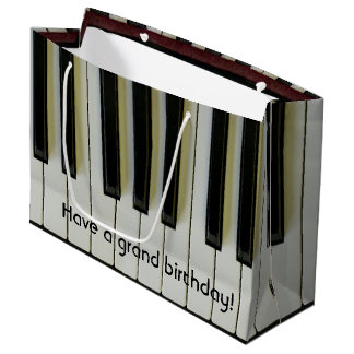 Bolsa De Regalo Grande El piano magnífico del cumpleaños cierra el