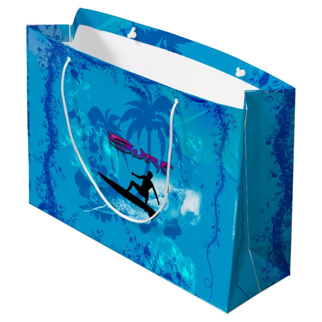 Bolsa De Regalo Grande El practicar surf (Angulo reverso)
