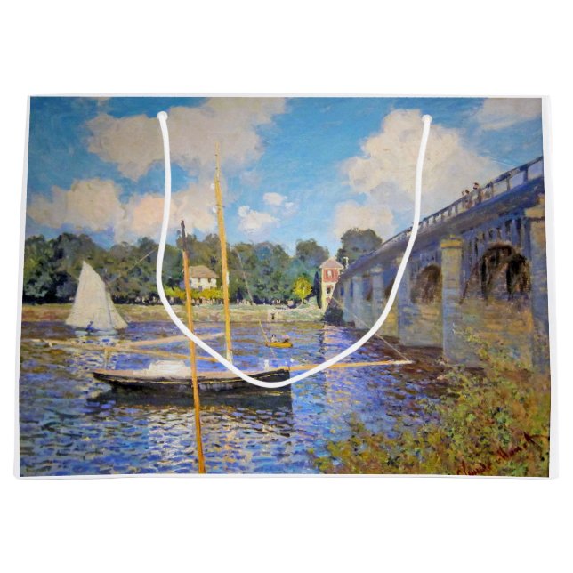 Bolsa De Regalo Grande El puente de Argenteuil, Monet (Anverso)