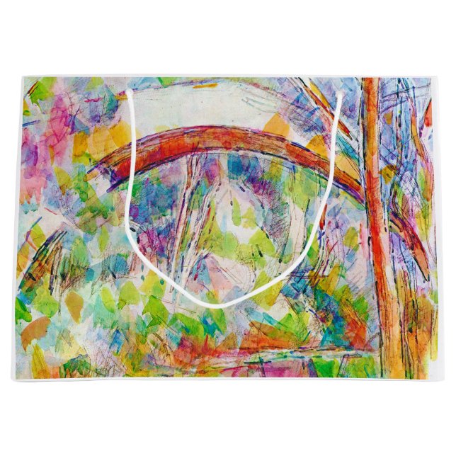 Bolsa De Regalo Grande El puente, Paul Cezanne (Anverso)