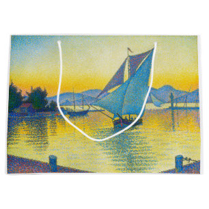Bolsa De Regalo Grande El puerto al atardecer, la señal