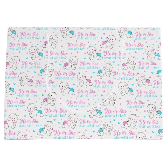 Bolsa De Regalo Grande Él Recién nacido (Anverso)