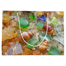Bolsa De Regalo Grande El regalo de Seaglass del verde azul empaqueta