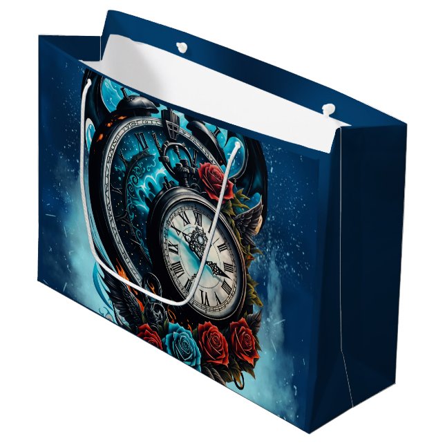 Bolsa De Regalo Grande El reloj en la niebla del infinito. (Angulo Anverso)