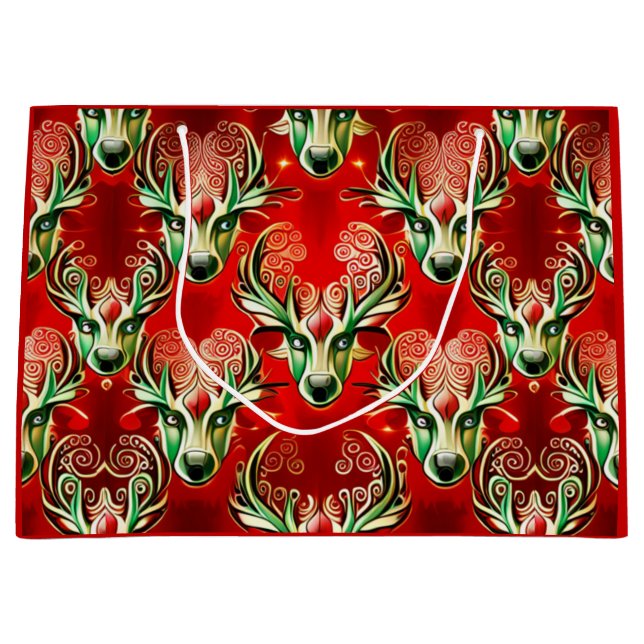 Bolsa De Regalo Grande El reno secreto de Santa Claus (Anverso)