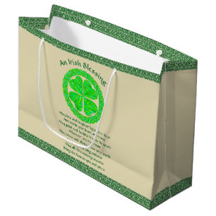 Bolsa De Regalo Grande El Shamrock celta bendecido de Irlanda