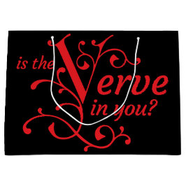 Bolsa De Regalo Grande ¿El Verve está en ti? Negro y Rojo. Atrás con patr