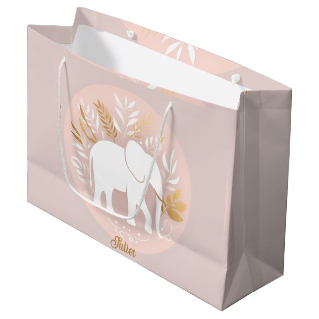 Bolsa De Regalo Grande elefante blanco (Angulo Anverso)
