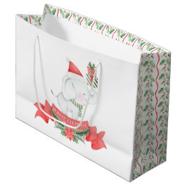 Bolsa De Regalo Grande Elefante blanco lindo | NAVIDADES