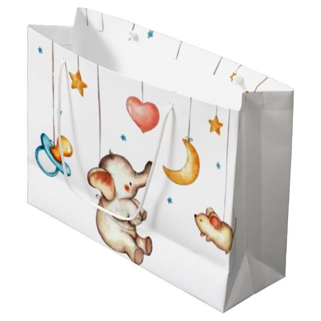 Bolsa De Regalo Grande Elefante Cute (Angulo Anverso)