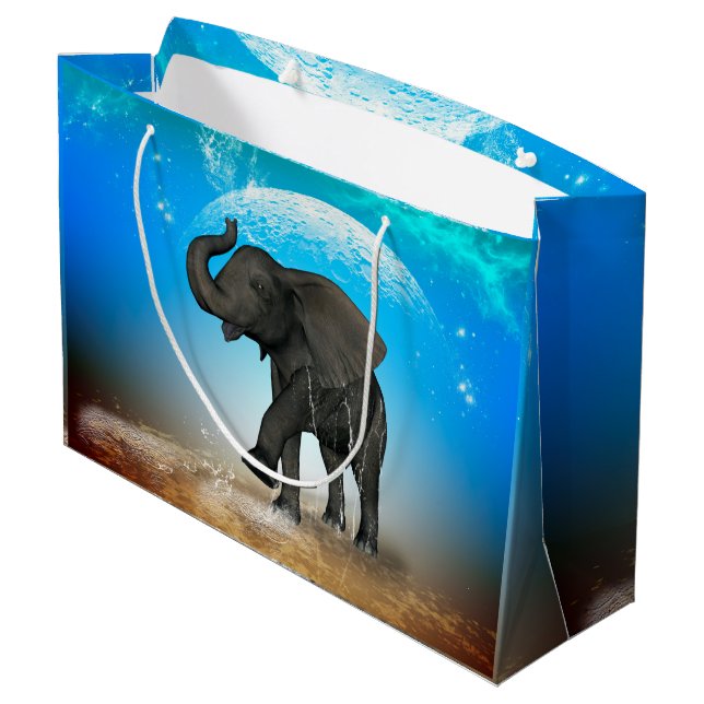 Bolsa De Regalo Grande Elefante lindo del bebé (Angulo reverso)