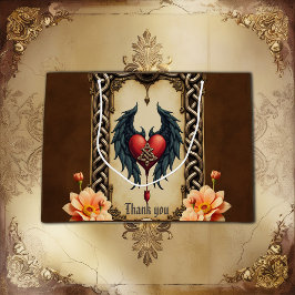 Bolsa De Regalo Grande Elegancia celta con un corazón y alas