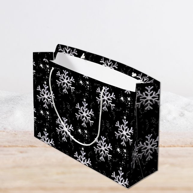 Bolsa De Regalo Grande Elegancia espumosa copo de nieve, esplendor de Nav (Subido por el creador)