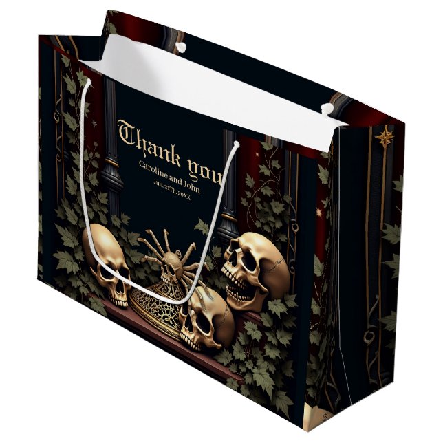 Bolsa De Regalo Grande Elegancia gótica oscura. Impresionante arco (Angulo Anverso)