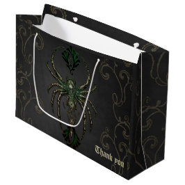 Bolsa De Regalo Grande Elegancia mecánica, araña en la oscuridad.