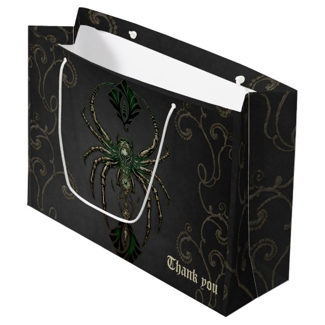 Bolsa De Regalo Grande Elegancia mecánica, araña en la oscuridad. (Angulo Anverso)