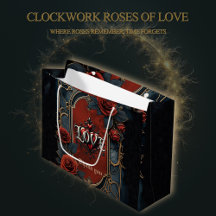 Elegancia steampunk vintage rosas de amor de reloj