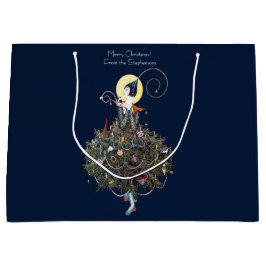Bolsa De Regalo Grande Elegant Art Deco Fashion Christmas Tree Retro