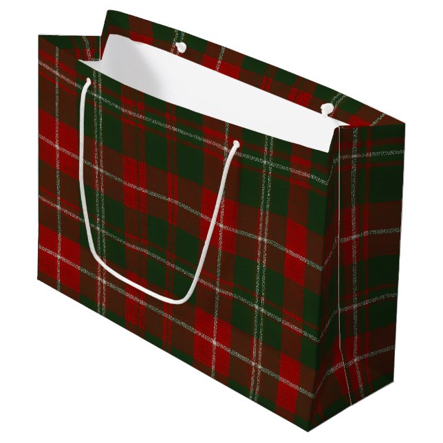 Bolsa De Regalo Grande Elegant Christmas Plaid (Angulo Anverso)