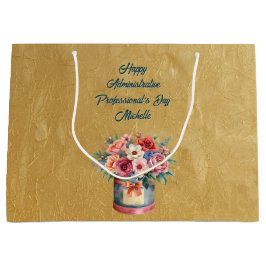 Bolsa De Regalo Grande Elegant Gold Administrative Professionals Day