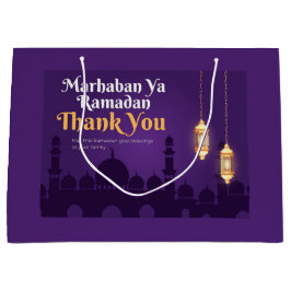 Bolsa De Regalo Grande Elegant Ramadan Greetings- Gold Ramadan Kareem
