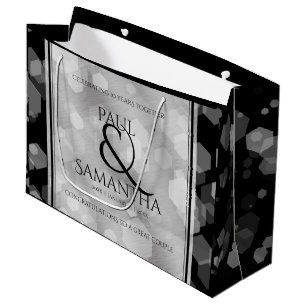 Bolsa De Regalo Grande Elegante 10° Aniversario del Boda Tin