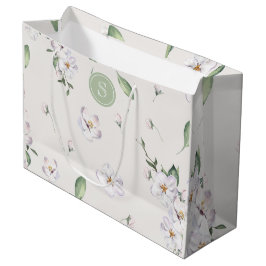 Bolsa De Regalo Grande Elegante acuarela de primavera floral