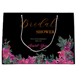 Bolsa De Regalo Grande Elegante acuarela polvorienta ducha de novia flora