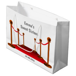 Bolsa De Regalo Grande Elegante alfombra roja de Hollywood dulce 16 cumpl