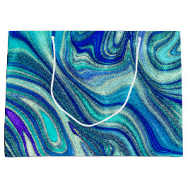 Bolsa De Regalo Grande Elegante Aquamarine Paua Rainbow Shell inspirado