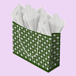 Bolsa De Regalo Grande Elegante Ball de Golf Moderno y Tee Green