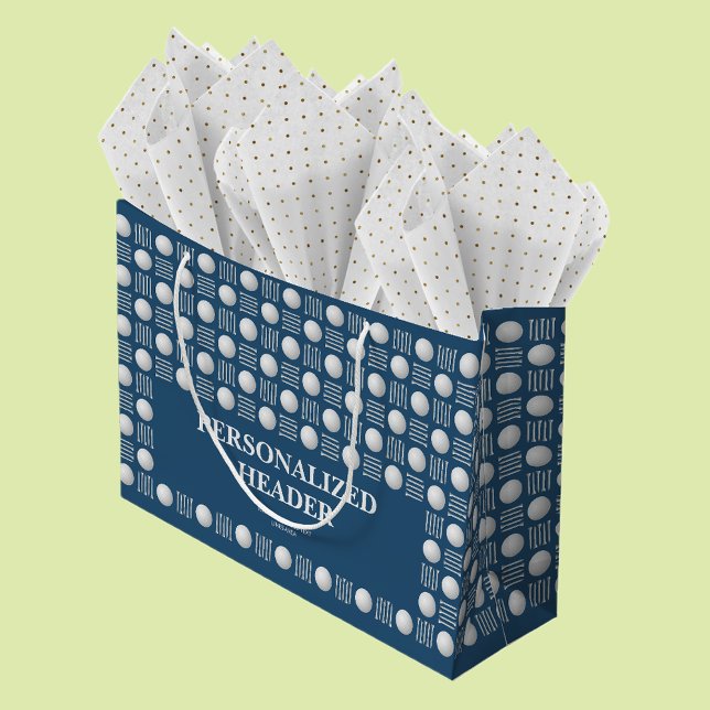 Bolsa De Regalo Grande Elegante Ball de Golf Moderno y Tee Royal Blue (Subido por el creador)