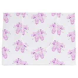 Bolsa De Regalo Grande Elegante ballet rosa cumpleaños zapatillas Pointe